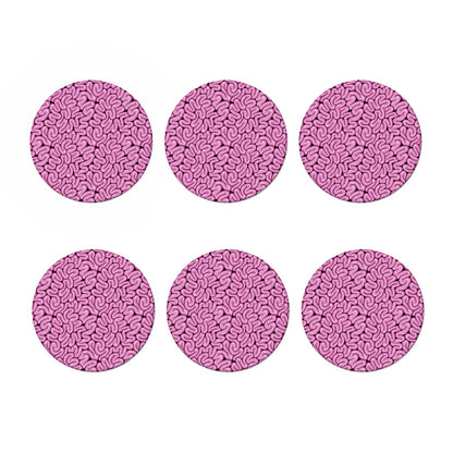 Halloween Brain Print Coaster Set