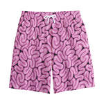 Halloween Brain Print Cotton Shorts