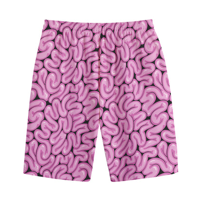 Halloween Brain Print Cotton Shorts