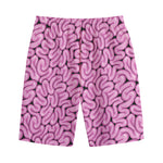 Halloween Brain Print Cotton Shorts