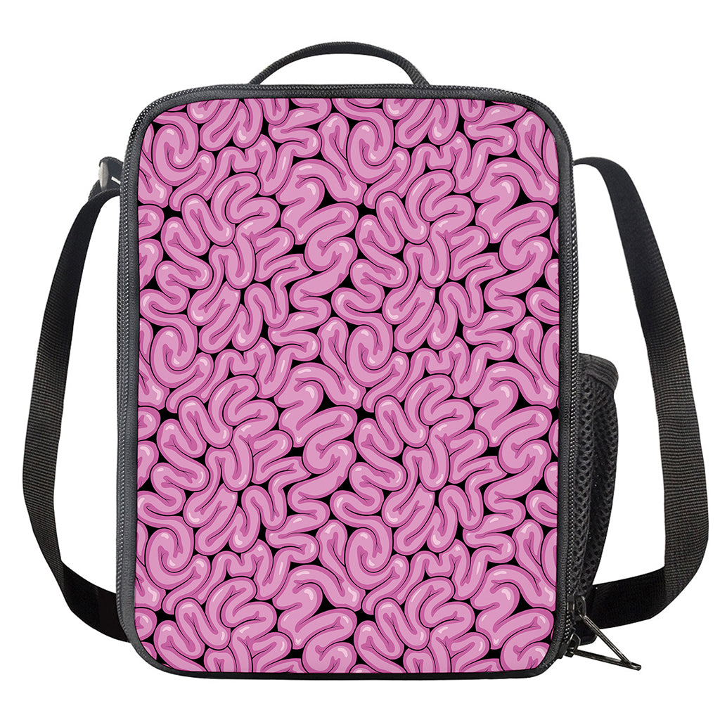 Halloween Brain Print Crossbody Lunch Bag