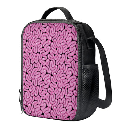 Halloween Brain Print Crossbody Lunch Bag