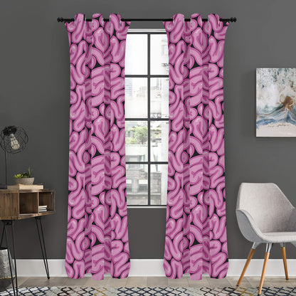 Halloween Brain Print Curtain