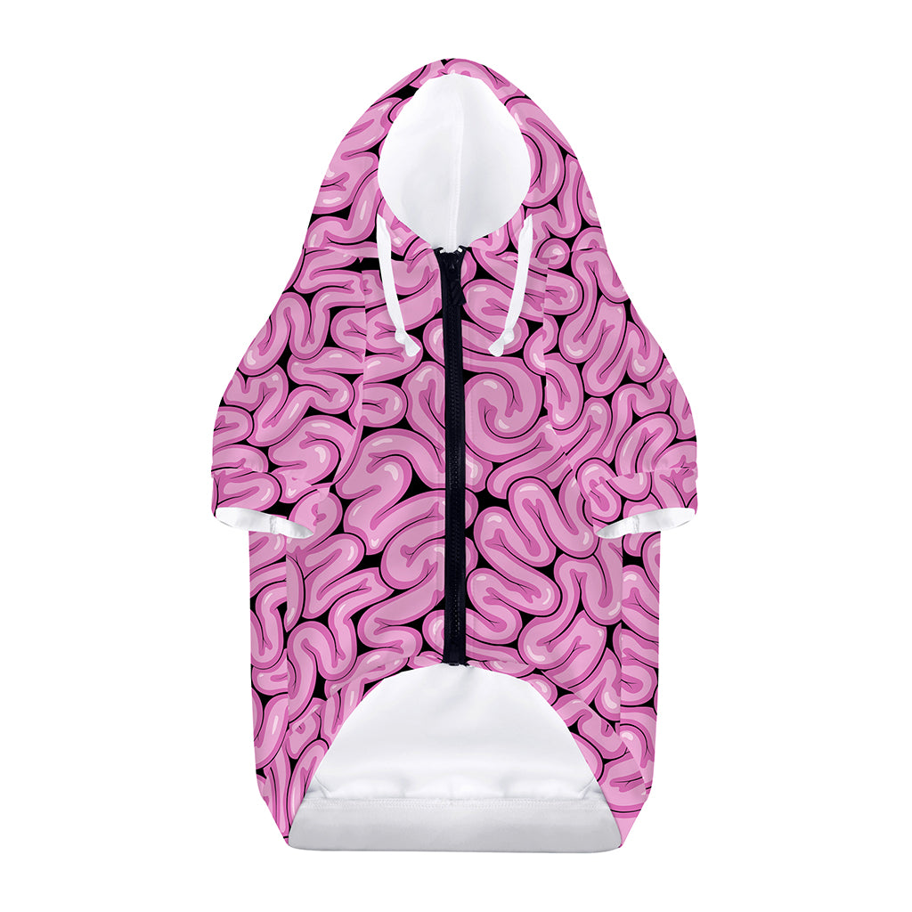 Halloween Brain Print Dog Zip Up Hoodie