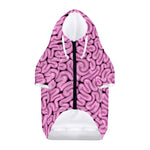 Halloween Brain Print Dog Zip Up Hoodie