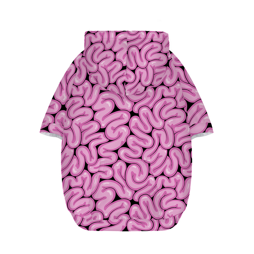 Halloween Brain Print Dog Zip Up Hoodie
