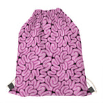 Halloween Brain Print Drawstring Bag