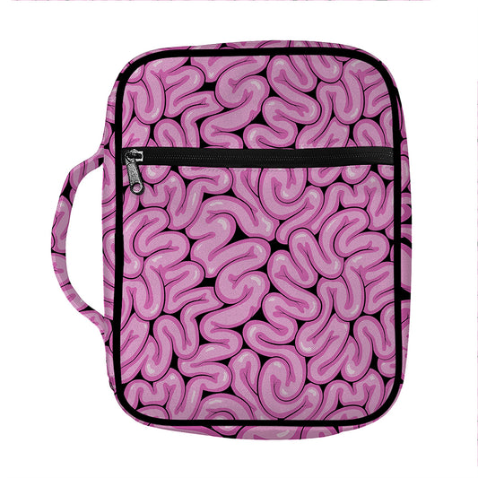 Halloween Brain Print Front Pocket Bible Bag