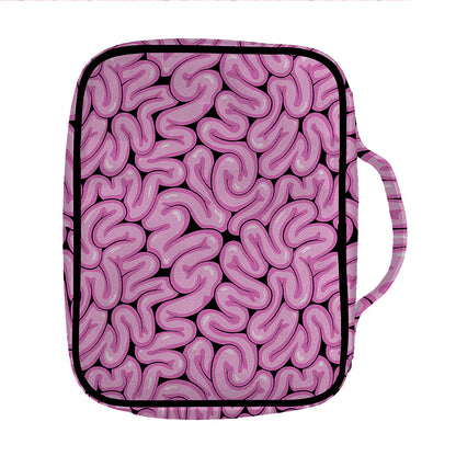 Halloween Brain Print Front Pocket Bible Bag