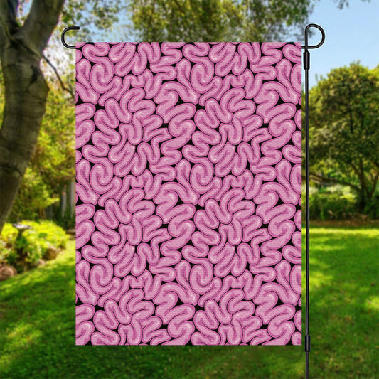 Halloween Brain Print Garden Flag