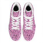 Halloween Brain Print High Top Leather Sneakers