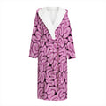 Halloween Brain Print Hooded Bathrobe