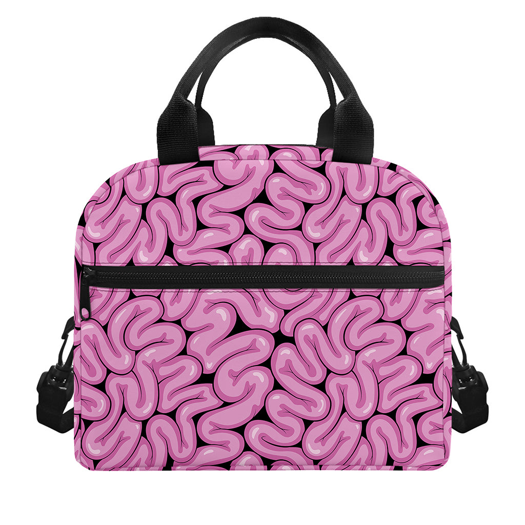 Halloween Brain Print Insulated Lunch Bag