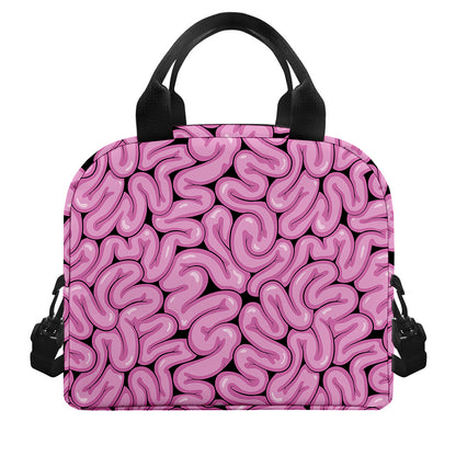 Halloween Brain Print Insulated Lunch Bag