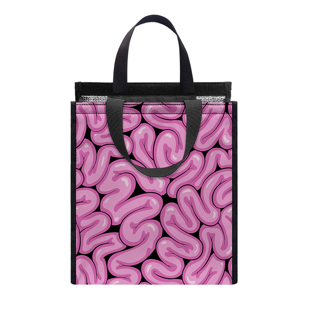 Halloween Brain Print Insulated Lunch Tote