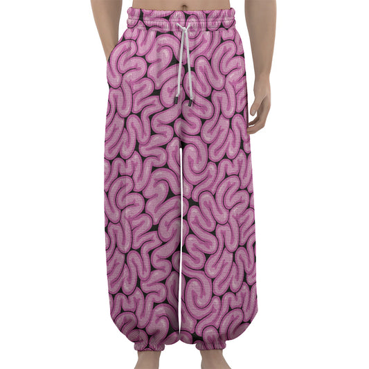 Halloween Brain Print Lantern Pants