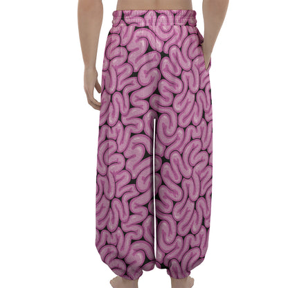 Halloween Brain Print Lantern Pants