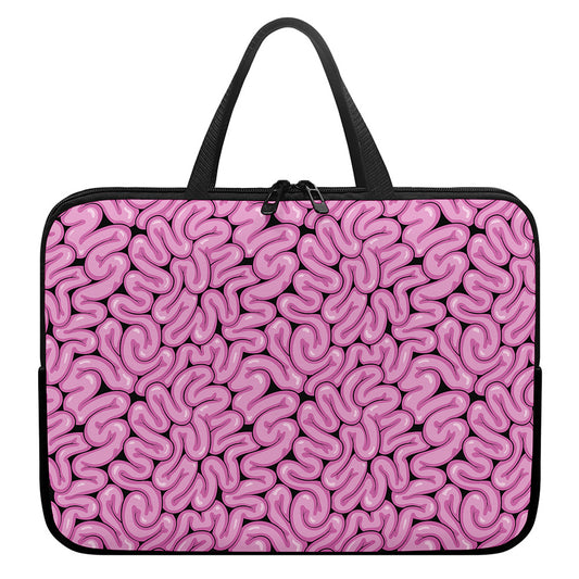 Halloween Brain Print Laptop Sleeve With Handle