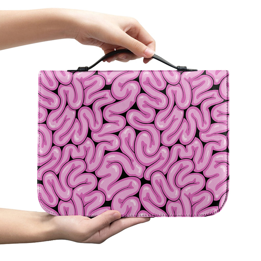 Halloween Brain Print Leather Bible Cover