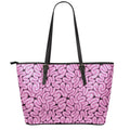 Halloween Brain Print Leather Tote Bag With Zipper