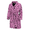 Halloween Brain Print Men's Bathrobe