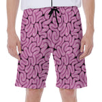Halloween Brain Print Men's Beach Shorts