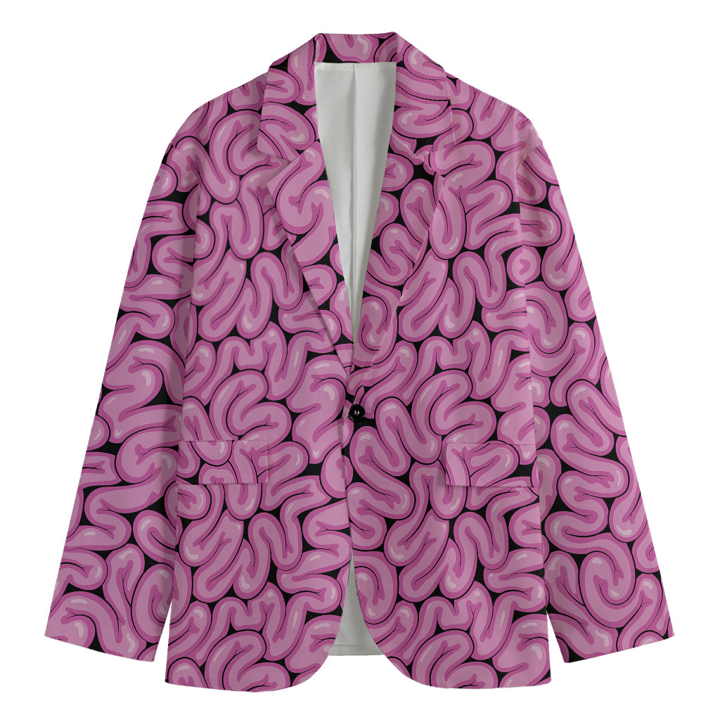 Halloween Brain Print Men's Blazer