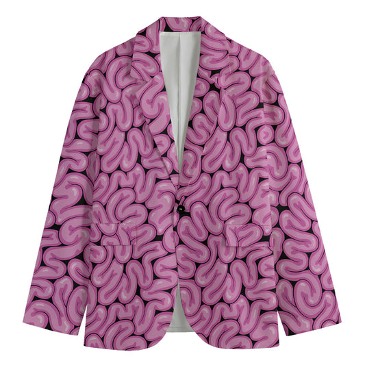 Halloween Brain Print Men's Blazer