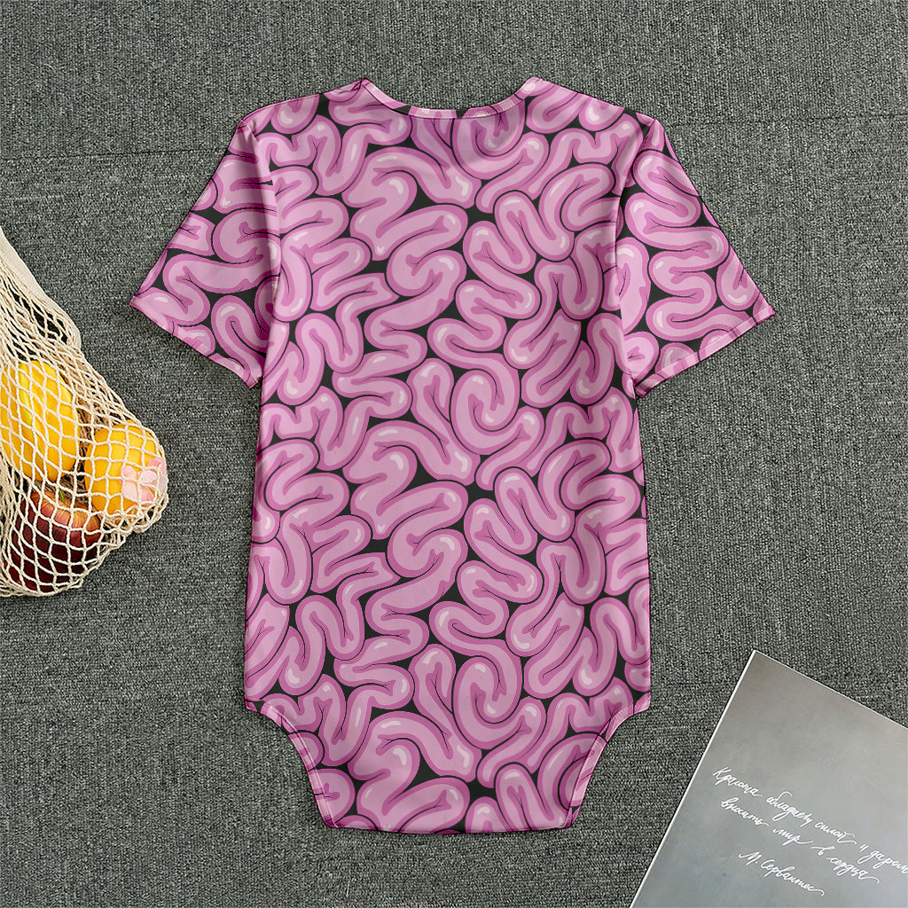 Halloween Brain Print Men's Bodysuit