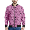 Halloween Brain Print Men's Bomber Jacket