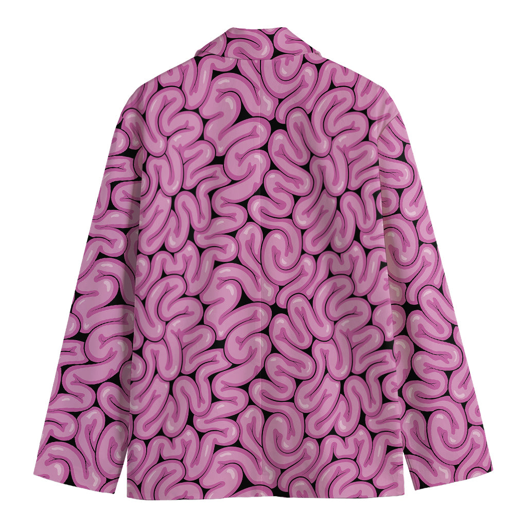 Halloween Brain Print Men's Cotton Blazer