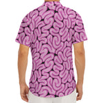 Halloween Brain Print Men's Deep V-Neck Shirt