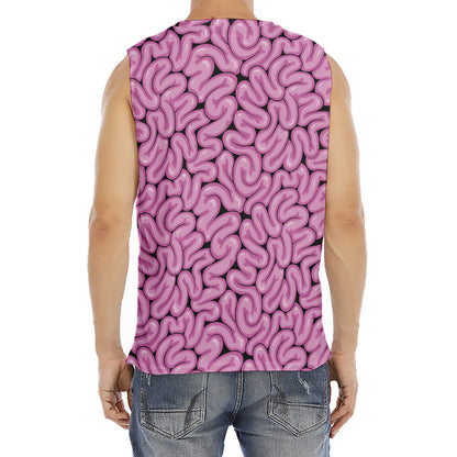 Halloween Brain Print Men's Fitness Tank Top