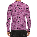Halloween Brain Print Men's Long Sleeve Rash Guard
