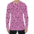 Halloween Brain Print Men's Long Sleeve T-Shirt