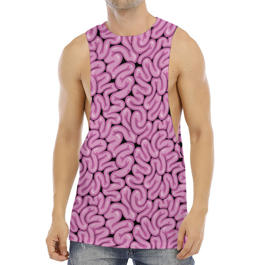 Halloween Brain Print Men's Muscle Tank Top