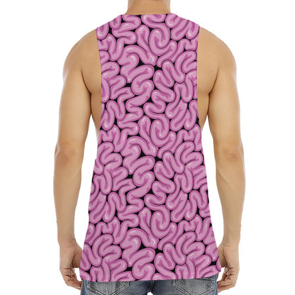 Halloween Brain Print Men's Muscle Tank Top