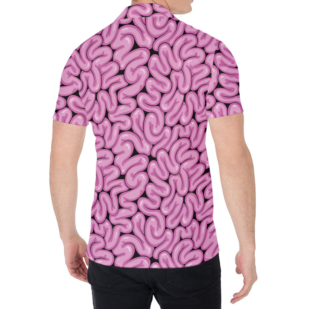 Halloween Brain Print Men's Shirt