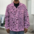 Halloween Brain Print Men's Shirt Jacket