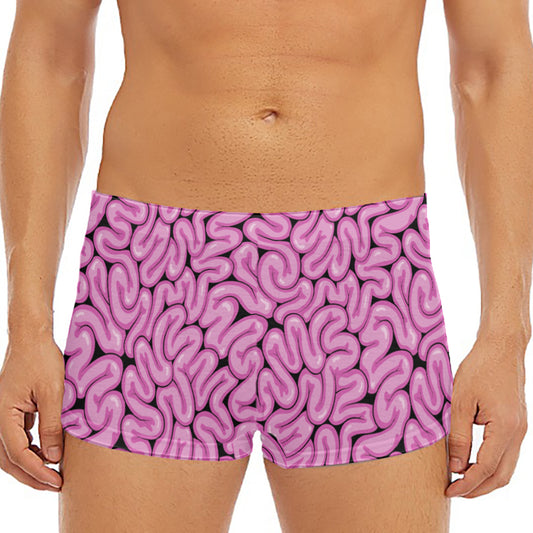 Halloween Brain Print Men's Short Boxer Briefs