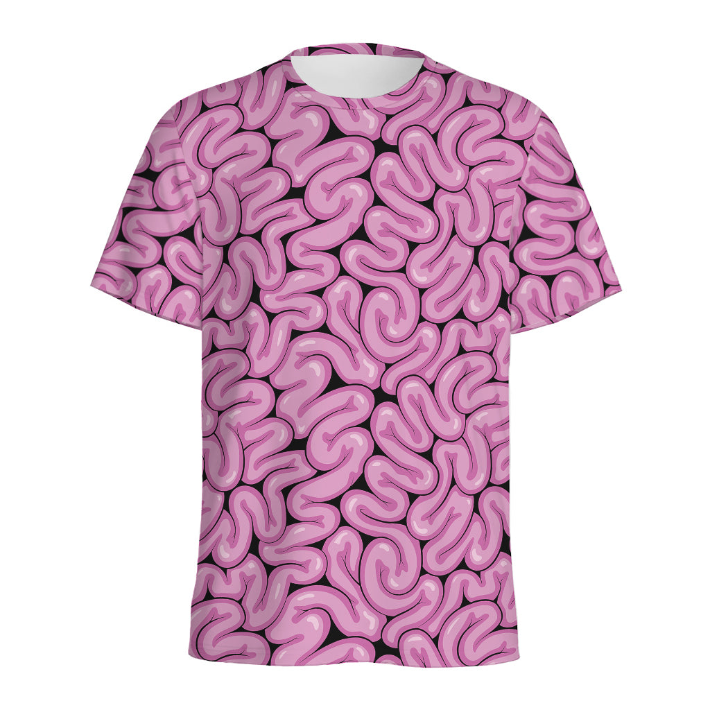 Halloween Brain Print Men's Sports T-Shirt