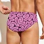 Halloween Brain Print Men's Swim Briefs