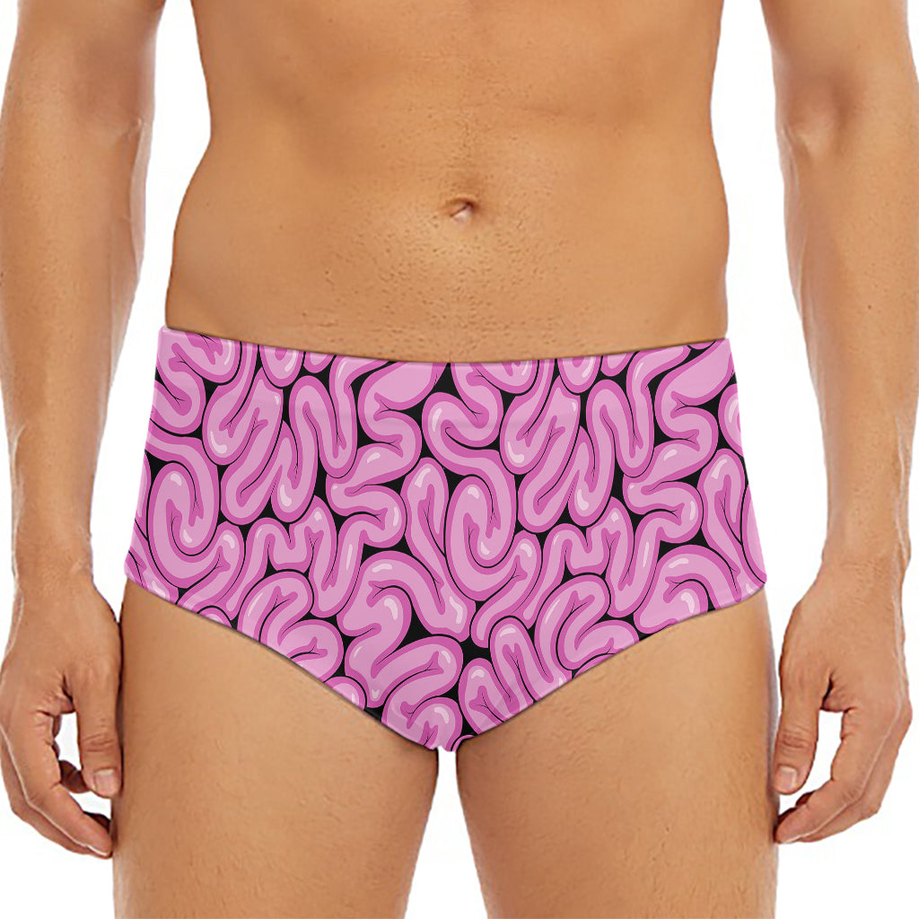 Halloween Brain Print Men's Triangle Swim Briefs