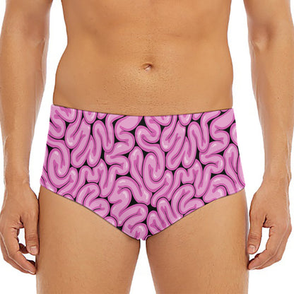 Halloween Brain Print Men's Triangle Swim Briefs