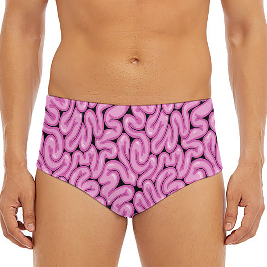 Halloween Brain Print Men's Triangle Swim Briefs