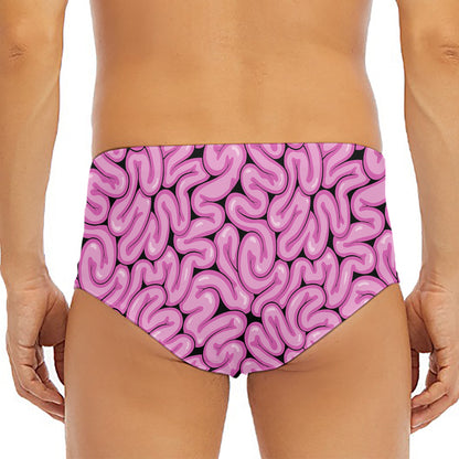 Halloween Brain Print Men's Triangle Swim Briefs