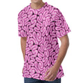 Halloween Brain Print Men's Velvet T-Shirt
