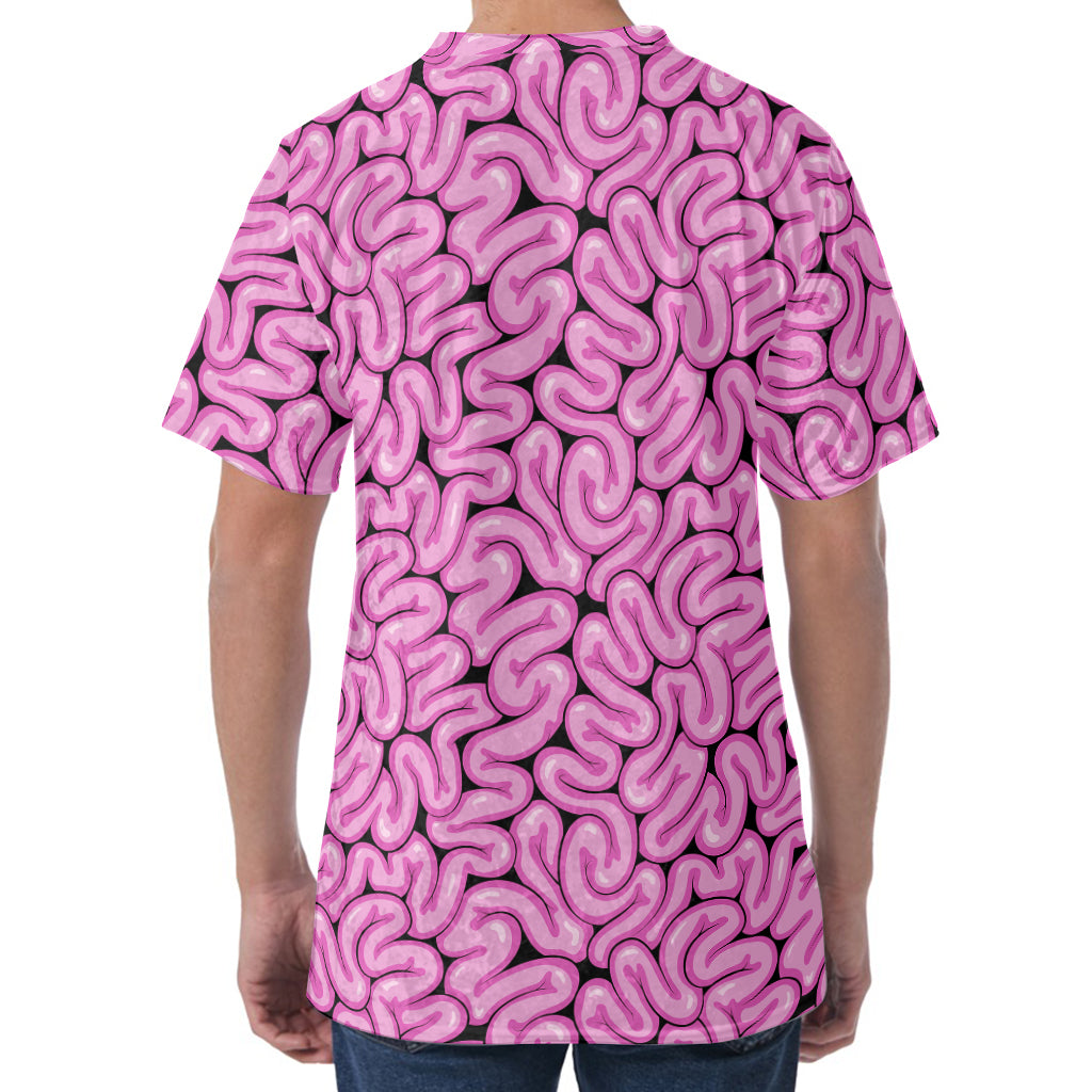 Halloween Brain Print Men's Velvet T-Shirt