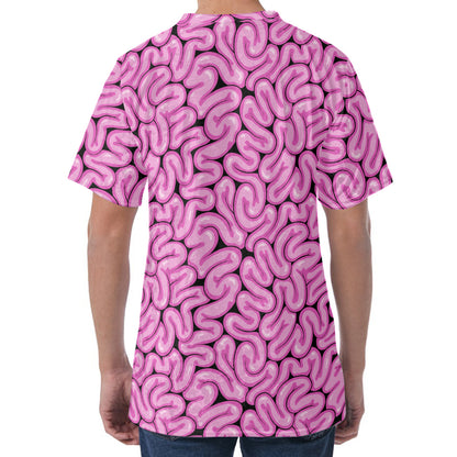 Halloween Brain Print Men's Velvet T-Shirt