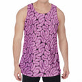 Halloween Brain Print Men's Velvet Tank Top